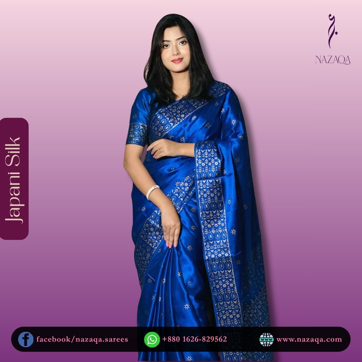 Japani Silk Blue Saree