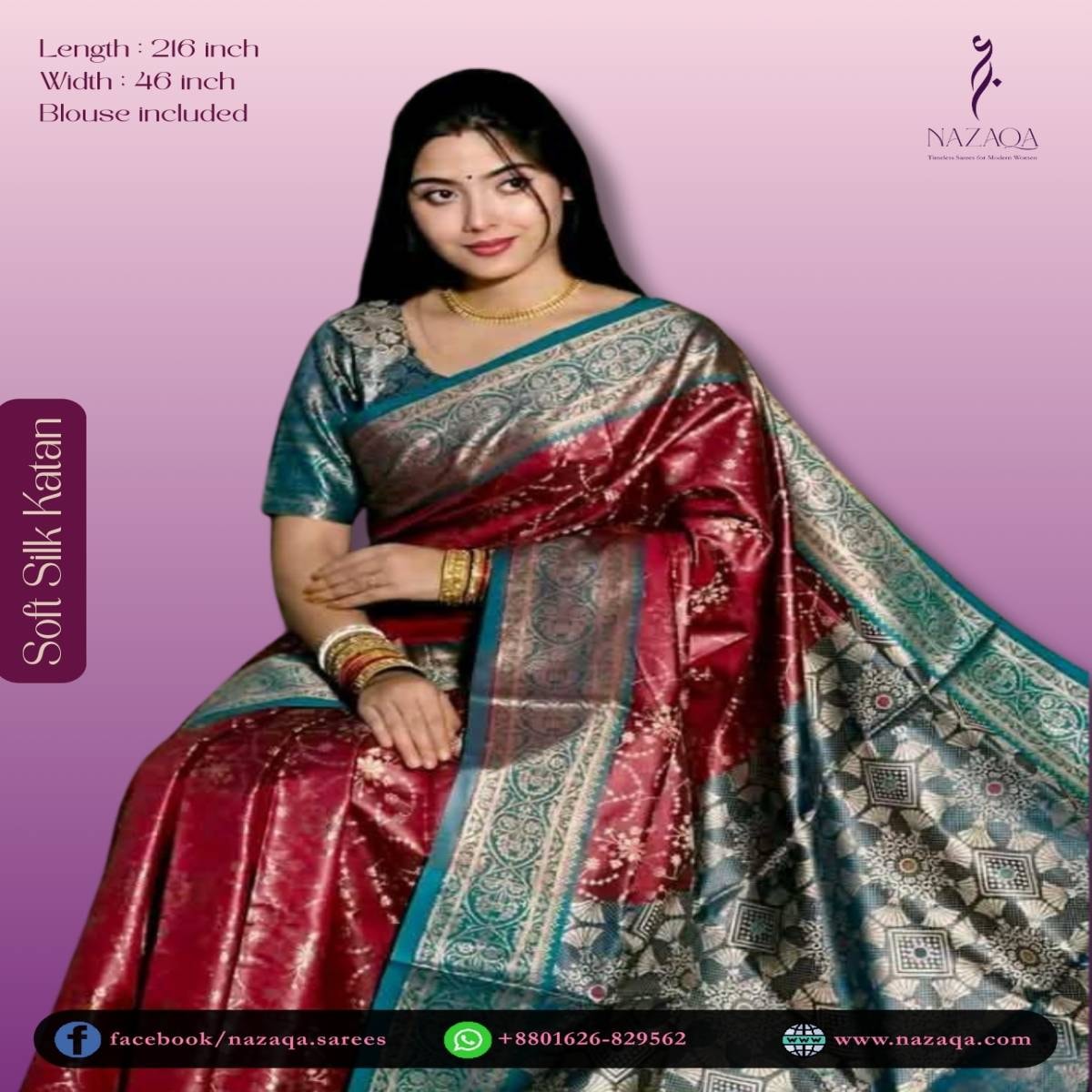 Soft Silk Katan Saree Image